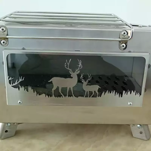 Cocina de carbón sin humo portátil al aire libre calefacción <span class=keywords><strong>camping</strong></span> madera sauna estufa pesca carbón estufa con tubo largo - Product Image 3