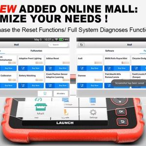 Lecteur de code OBD2 LAUNCH CRP123X V2.0 de 5 pouces avec 7 fonctions de réinitialisation, scanner de diagnostic automobile avec mise à jour gratuite à vie - Product Image 5