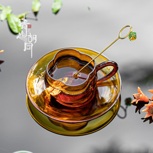 แก้วกาแฟลายลูกพลับมงคล 150 มล. รูปทรงแปลกตา พร้อมหูจับ สำหรับชุดน้ำชายามบ่าย - Product Image 4