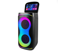 Téléviseur portable 2025, écran tactile 6,5 pouces, haut-parleur karaoké en plastique 40W, double microphone, utilisation en extérieur, sans fil 5.0 RGB AUX
