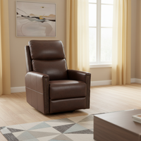 Fauteuil individuel en cuir réglable avec fonction inclinable ergonomique et confortable, idéal pour salon, design moderne, canapé-lift pour personnes âgées