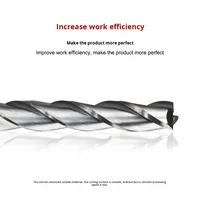 Pemotong penggilingan Spiral tiga pisau presisi untuk pertukangan CNC baja Tungsten karbida untuk mesin ukiran pemotong lubang kunci