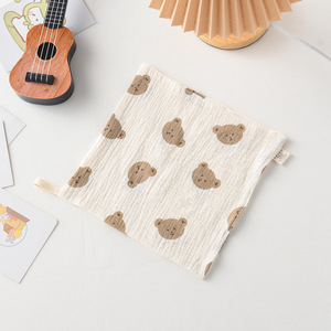 <strong>Best</strong> Eco-Friendly Cartoon Cotton Small Rectangle Rainbow Pink Bear Baby Burp Soothing Towel <strong>Washcloth</strong> for <strong>Newborn</strong> Home Use - Product Image 5