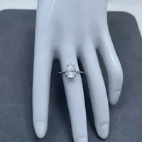 Bague de Luxe MUSHAN en Argent Sterling 925 avec Moissanite VVS, Bague de Remise de Diplôme Plaqué Or Véritable 18K pour Femme, Bagues Brevetées MST