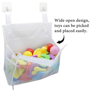 Organizador de Juguetes para Baño para Niños, Bolsa de Almacenamiento Colgante con Abertura Superior Grande y Cierre, Organizador para Bañera y Ducha, Almacenamiento de Juguetes - Product Image 4