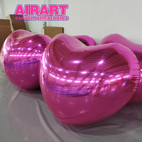 Ballon miroir flocon de neige gonflable hermétique pour décoration de fête intérieure de Noël