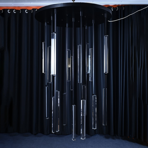 Lámpara de Araña Redonda de Cristal Moderna y Lujosa <span class=keywords><strong>para</strong></span> Comedor, Decoración de Escaleras, Minimalista, de Latón y Cristal, LED Regulable, Garantía de 5 Años - Product Image 6
