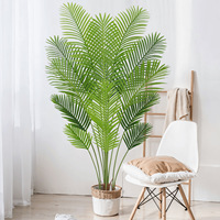 Palmier artificiel de Madagascar fait main de haute qualité, plante verte en plastique écologique en pot, pour intérieur/extérieur, mariage, Pâques