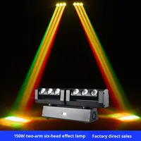 Lumière de scène à faisceau à six têtes à deux bras, KTV, 6 pièces, 20W, tête mobile, diffusion en direct, couleur pleine, rotation, éclairage de scène coloré