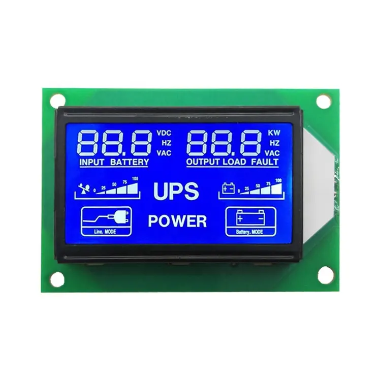 Custom Lcd Tn/Htn/Stn/Va 7-Segment Lcd Display HT1621 Drive Ic Blauw Wit Lcd screen