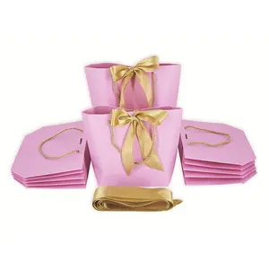 Customised Branded Small Large Kraft Craft Luxury Handbag Tote Packaging Luxury Shopping Gift Paper Bag