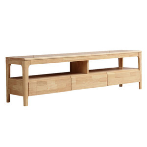 Nordic Style Solid Wood Tv Cabinet Rubberwood Minimalist Modern Living Room Base Cabinet Tall Combination Cabinet - Product Image 4