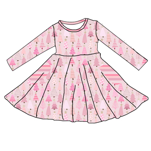 Qingli Custom Factory's Newest Style Girls Party <strong>Dress</strong> Long Sleeve Penguin Twirl <strong>Dress</strong> for Autumn for Christmas OEM for Children - Product Image 1