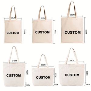 Cheap Customized Logo Tote Shopping <b>Bag</b> Eco Friendly 12oz <b>Reusable</b> Canvas Cotton Tote <b>Bag</b> - Product Image 4