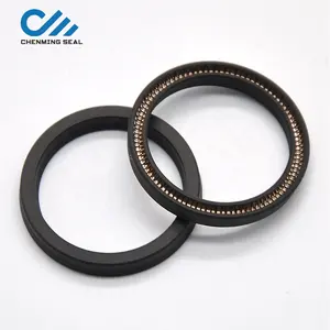 Carbon Filled PTFE Spring Energized Seal PEEK/UPE jacket SS304/316L/Hac276 spring for Rod Piston Sealing Seal Hydraulic seals