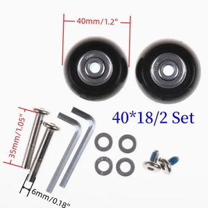 Juego de ruedas de repuesto de PU para maleta, desmontables, de goma, 4018, 5018, 6018 mm, piezas de repuesto para maleta, novedad 2025 - Product Image 2
