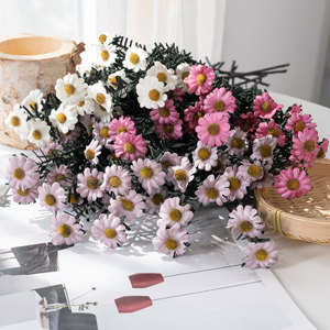CallaFloral Ramo de Margaritas Artificiales de Plástico Blanco, Amarillo y Rosa, Decoración de Interiores para el Hogar - Product Image 2