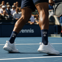 Chaussettes de tennis Elite pour hommes - Technologie antidérapante de compression de la voûte plantaire
