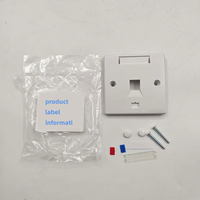 Placa frontal Keystone de un solo puerto para cable RJ45 Cat6 de plástico ABS de alto impacto, tipo 3M, placa frontal Keystone 3M, placa frontal de red