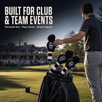 Housse de tête de driver de golf en tricot au design moderne, logo personnalisé, housse de club en tricot doux, fournisseur en gros d'accessoires de golf