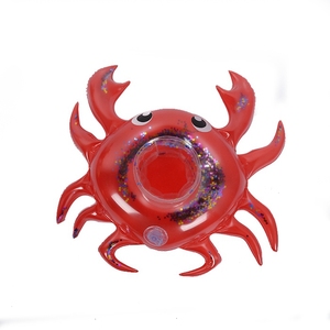 Jouets aquatiques directement de l'usine, flotteur de piscine gonflable personnalisé en forme de flamant rose, vache, porte-gobelet, refroidisseur de bouteille, porte-boissons gonflable - Product Image 5