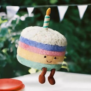 Nuovo Peluche Torta di Compleanno Arcobaleno 2025 con Imbottitura in Cotone PP, Super Morbido, Antistress, Regalo di Compleanno - Product Image 5