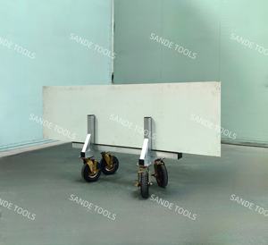 SANDE Venta Carro de instalación de aluminio de 4 ruedas Condición Taller de piedra Losa de granito Encimera Carro móvil - Product Image 4