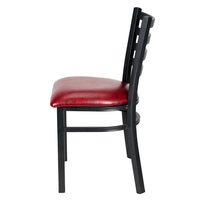 Vente en gros de meubles pour restaurants Chaises à échelle et dossier Chaises de salle à manger Chaises empilables en métal pour café