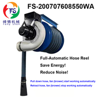 Carrete de Manguera de Extracción Manual con Resorte Serie 07 CE ISO, Ventilador Centrífugo Integrado para Taller y Garaje, Garantía OEM FS