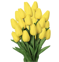 Fleur artificielle tulipe à 9 têtes pointues, fausse fleur pour la décoration et l'arrangement de la maison, bouquet de gros pour le commerce extérieur