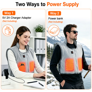 <b>Heated</b> Vest <b>USB</b> Rechargeable 3 Heating Levels Electric Warm <b>Gilet</b> for Outdoor Winter Wear - Product Image 3