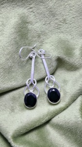 Boucles d'oreilles en argent sterling 925 de qualité supérieure, prix de vente exceptionnel, avec pierre précieuse en onyx noir, bijoux élégants et protecteurs - Product Image 6