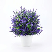Panneaux de fleurs artificielles en soie, uniques, en pot, pour décoration, avec tiges, en vrais violet et rose, respirantes, pour bouquets, fournisseur IFG