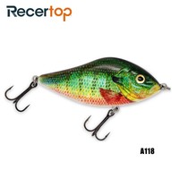 Leurre artificiel dur avec flash LED intégré, type Minnow Jerkbait coulant, pour la pêche au bar en eau salée