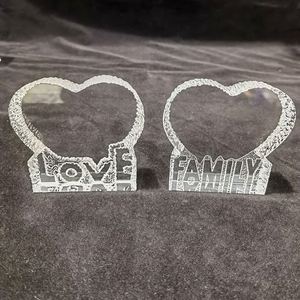 Cadre photo en verre cristal à sublimation, nouveau design, gravure laser 3D, pour souvenirs familiaux, vente en gros à prix abordable - Product Image 5