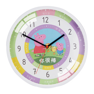 REIDA silenzioso senza ticchettio che racconta l'ora dell'orologio per bambini decorazione della parete della stanza per le camere da letto impara a capire facilmente l'ora - Product Image 6