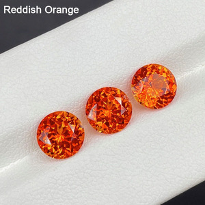 Lab Created Round Orange Sapphire Loose <b>Stone</b>, Multi‑Shades Golden Sweet Honey Orange Tone Synthetic <b>Gem</b> for Jewelry Setting - Product Image 5