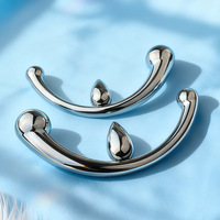 Dildo Anal de Doble Extremo de Acero Inoxidable, Juguete Sexual 100% Impermeable para Mujeres y Hombres