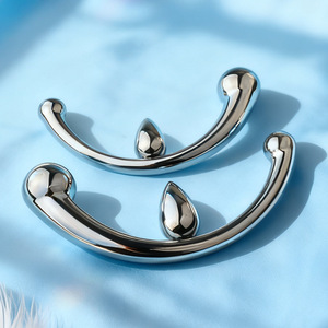 Dildo Anal de Doble Extremo de Acero Inoxidable, Juguete Sexual 100% Impermeable <span class=keywords><strong>para</strong></span> Mujeres y Hombres - Product Image 4