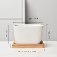 Pot en porcelaine blanche moderne simple pot succulent en céramique jardinage domestique pots de fleurs en gros