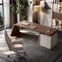 Bureau d'angle de style nordique, grande table d'ordinateur au design moderne et luxueux, vente en gros
