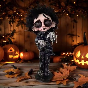 Statue gothique d'Halloween Ornements de bureau Spooky <span class=keywords><strong>Scissorhands</strong></span> Doll Figure Halloween Decor Holiday Hocus Party Decoration Gifts - Product Image 5