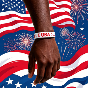 Bracelets en silicone patriotiques USA, rouges, blancs et bleus, avec étoiles et drapeaux, cadeaux originaux pour la fête du 4 juillet - Product Image 6