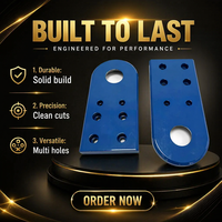 Service de fraisage CNC de haute précision, support en aluminium 6061 anodisé bleu, plaque de montage usinée avec précision, OEM