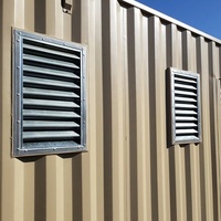 Système de ventilation robuste pour conteneurs maritimes : persiennes fixes en acier personnalisables et étanches pour le stockage
