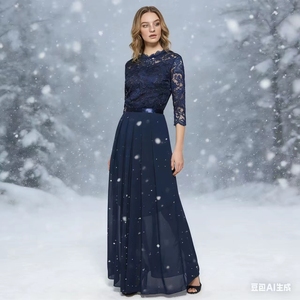 Abito lungo senza maniche con scollo profondo e spacco, stile aderente, bestseller transfrontaliero euro-americano, modello da esposizione - Product Image 6