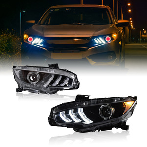 Fabbrica 10th Gen Mustang stile fari a LED lampada anteriore per 2016-2021 <span class=keywords><strong>Honda</strong></span> <span class=keywords><strong>Civic</strong></span> 2016-2021 2018 2019 <span class=keywords><strong>2020</strong></span> 2021 - Product Image 1