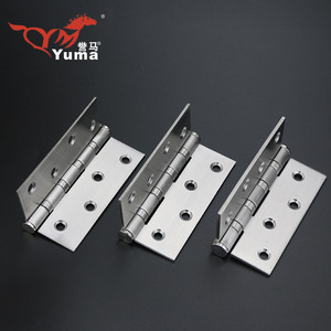 บานพับสแตนเลสยูม่า 4 นิ้ว 5 รู ผิวปัดเงา สำหรับใช้กับประตูหน้าต่าง - Product Image 1