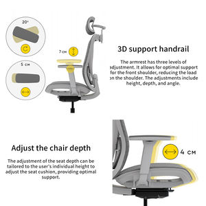 Fabricante Venta al por mayor Asiento ergonómico Ventas directas de fábrica Respaldo ajustable Cómoda silla de oficina reclinable de malla completa - Product Image 5