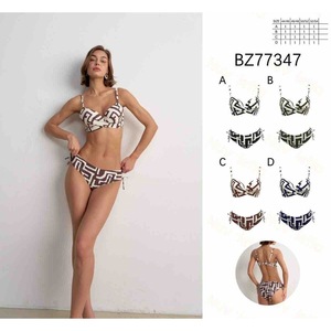 Costume da bagno intero HDJ taglie forti con controllo pancia, stampa geometrica, scollo a V, aderente, Nero Blu Verde Rosso - Product Image 1